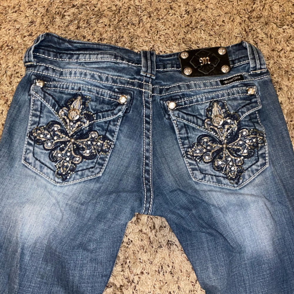 Low rise denim bell bottom jeans!